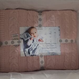 Silka Organic Cotton Pink Baby Blanket